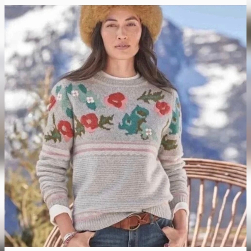 Sundance bold botanic wool sweater